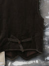 INTO THE EAST 25 Autumn/Winter Dark Moss Green V-Neck Corduroy Vest/Tapered Casual Pants ITE-E1DGAW032GR20VE-LV Vest